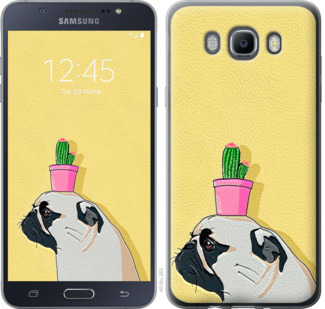 

Чехол Мопс с кактусом для Samsung Galaxy J7 (2016) J710F 795416