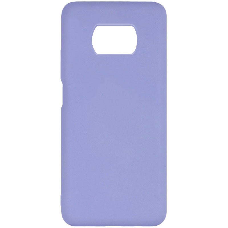 Чохол Silicone Cover Full without Logo (A) на Xiaomi Poco X3 NFC / Poco X3 Pro (Дефект упаковки / Бузковий / Dasheen)