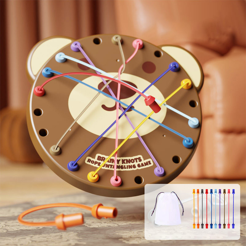 Фото Настольная интерактивная игра Ummi ME-241 Cute Bear Rope Unravelling Game (Brown) на vchehle.ua