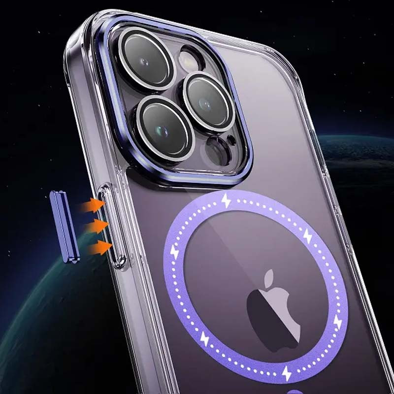 Купить Чехол TPU+PC Colorful with Magnetic Safe для Apple iPhone 14 Pro (6.1") (Purple) на vchehle.ua