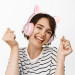 Фото Уцінка Накладні навушники Hoco W36 Cat ear (3.5mm/1.2m) (Розкрита упаковка / Pink) в маназині vchehle.ua