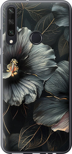 Чехол Черные цветы для Huawei Y6p