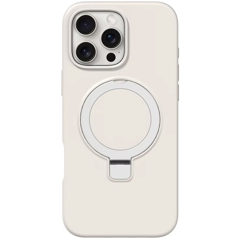 Чохол Silicone Case Full Protective NO LOGO with Ring на Apple iPhone 16 Pro Max (6.9") (White)