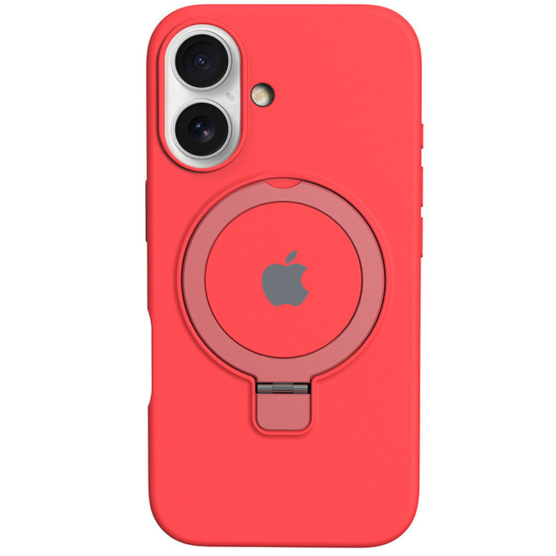 Чохол Silicone Case Full Protective with Ring на Apple iPhone 16 (6.1") (Red)