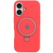 Чохол Silicone Case Full Protective with Ring на Apple iPhone 16 (6.1") (Red)