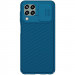 Карбоновая накладка Nillkin Camshield (шторка на камеру) для Samsung Galaxy M33 5G (Синий / Blue)