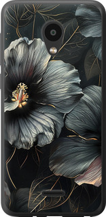 Чехол Черные цветы для Meizu C9