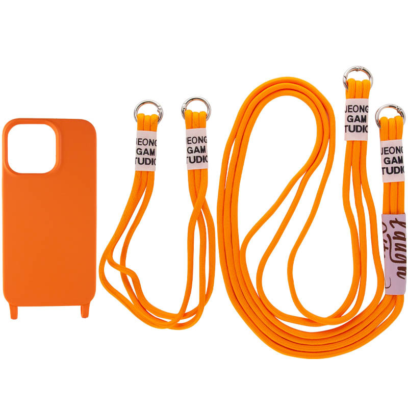 Чехол TPU two straps California для Apple iPhone 13 (6.1") (Оранжевый)
