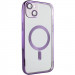 TPU чехол Fibra Chrome with Magnetic safe для Apple iPhone 14 (6.1") (Purple)