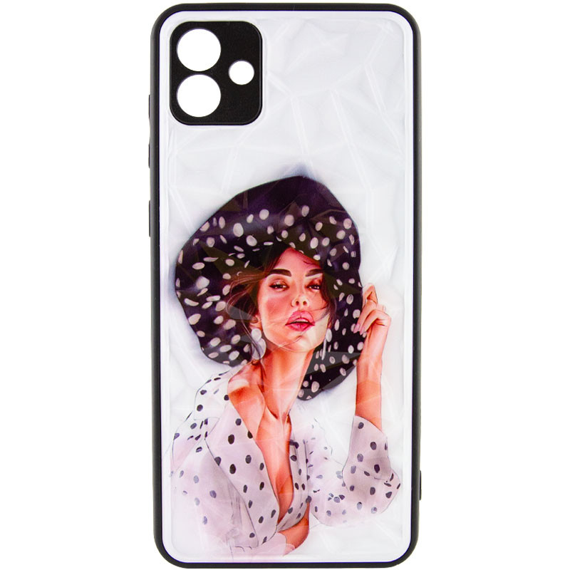 Фото TPU+PC чохол Prisma Ladies на Samsung Galaxy A04 (Girl in a hat) на vchehle.ua