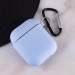 Фото Силиконовый футляр с микрофиброй для наушников Airpods 1/2 (Голубой / Lilac Blue) в магазине vchehle.ua