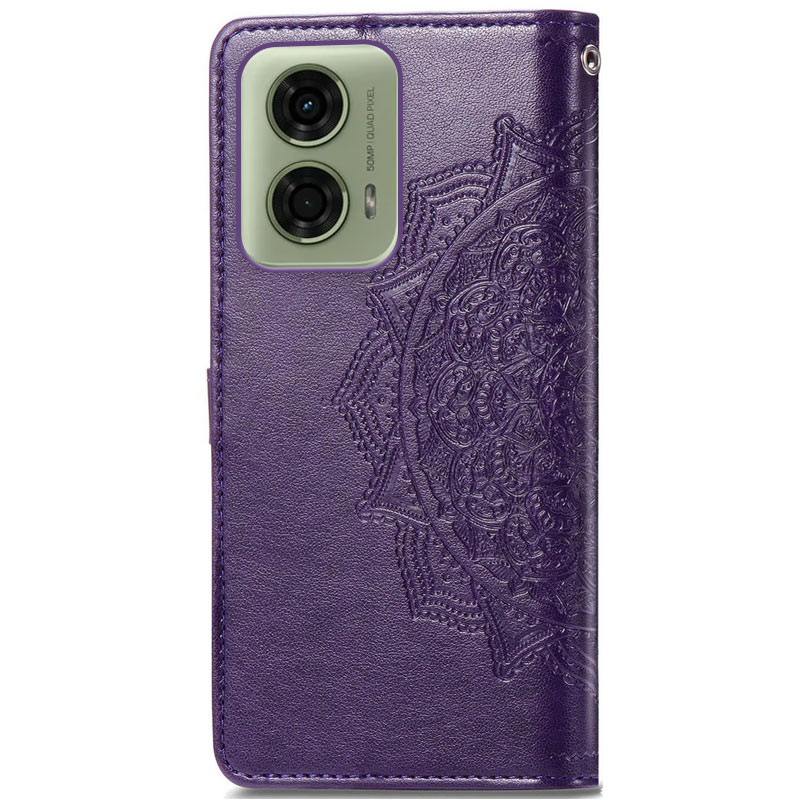 Купити Шкіряний чохол (книжка) Art Case з візитницею на Motorola Moto G24 / G04 / E14 (Фіолетовий) на vchehle.ua