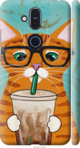Чохол Зеленоокий кіт в окулярах на Nokia 8.1