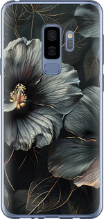 Чохол Чорні квіти на Samsung Galaxy S9 Plus