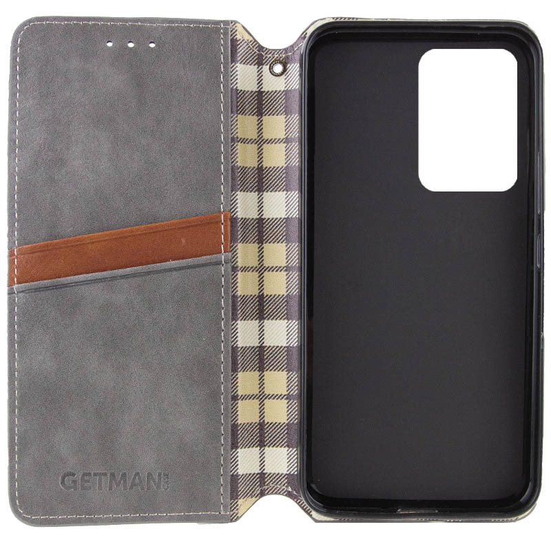 Фото Кожаный чехол-книжка GETMAN Cubic (PU) для Motorola Moto G05 / E15 (Серый) в магазине vchehle.ua