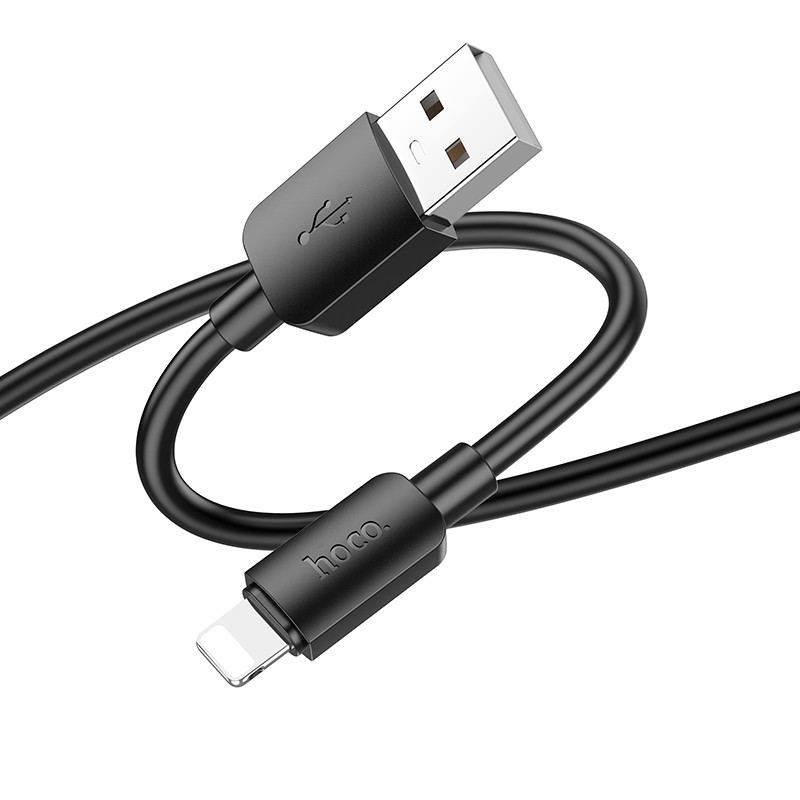 Фото Дата кабель Hoco X96 Hyper USB to Lightning 2.4A (1m) (Black) в магазине vchehle.ua