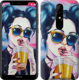 

Чехол Арт-девушка в очках для Nokia 5.1 Plus 878106