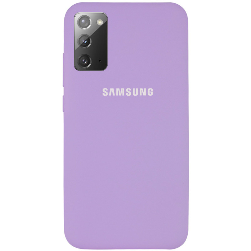 Чехол Silicone Cover Full Protective (AA) для Samsung Galaxy Note 20 (Сиреневый / Lilac)