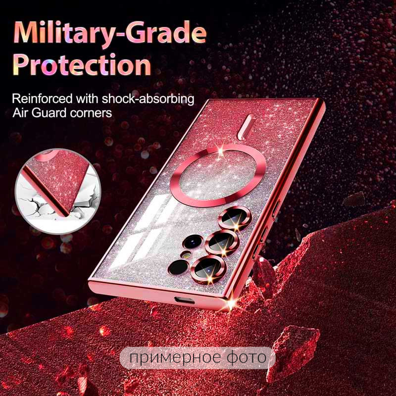 Фото TPU чехол Delight case with Magnetic Safe с защитными линзами на камеру для Samsung Galaxy S21 FE (Красный / Red) в магазине vchehle.ua