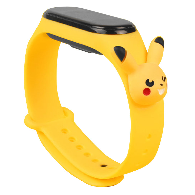 

Силіконовий ремінець Cartoon Face для Xiaomi Mi Band 5 / 6 (Жовтий / Пикачу) 930841