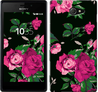 

Чехол Розы на черном фоне для Sony Xperia M2 D2305 547015
