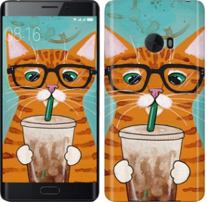 Чехол Зеленоглазый кот в очках для Xiaomi Mi Note 2