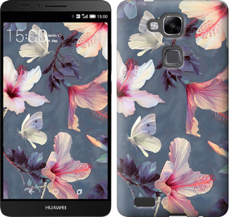 

Чехол Нарисованные цветы для Huawei Ascend Mate 7 596408