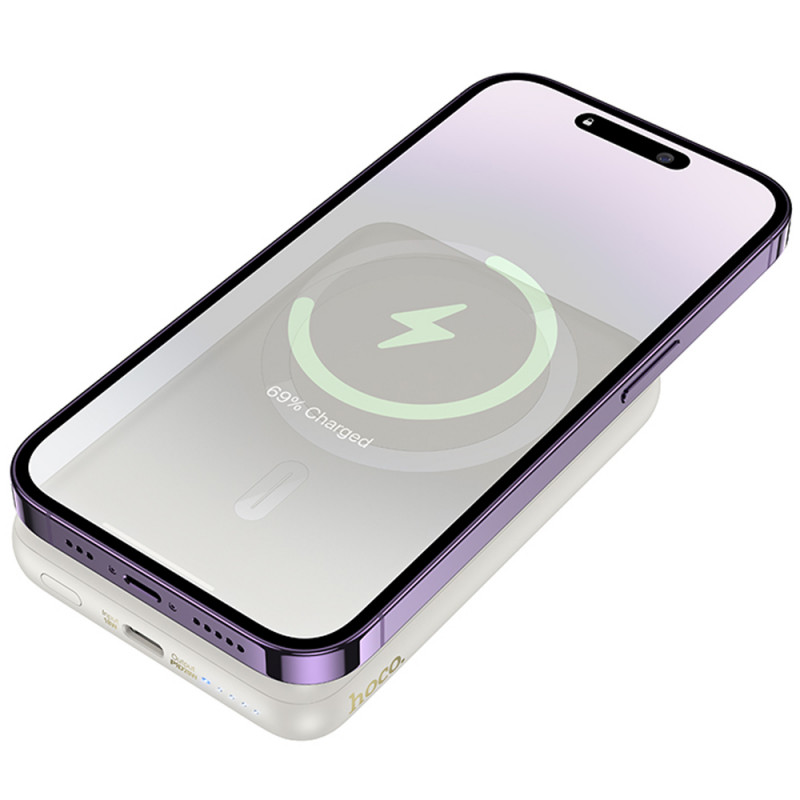 Фото Портативное ЗУ Power Bank Hoco J141 Grace PD20W с БЗУ 10000 mAh (Milky White) в магазине vchehle.ua
