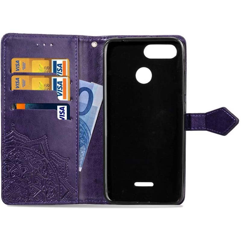 Купить Кожаный чехол-книжка Art Case с визитницей для Xiaomi Redmi 6 (Фиолетовый) на vchehle.ua
