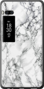 Чохол Мармур білий на Meizu Pro 7 Plus