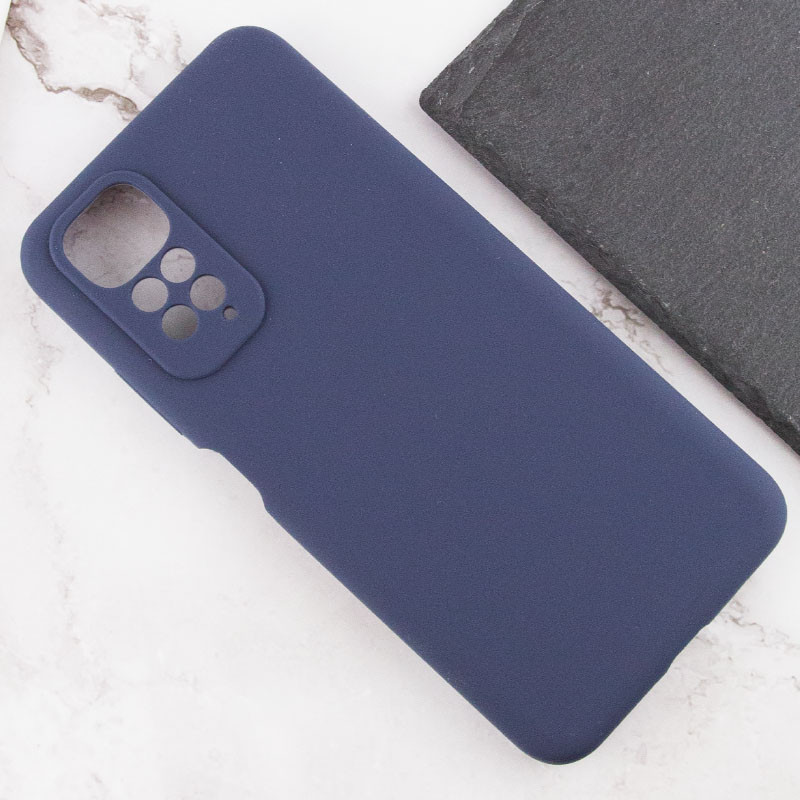 Купити Чохол Silicone Cover Lakshmi Full Camera (AAA) на Xiaomi Redmi Note 11 (Global) / Note 11S (Темно-синій / Midnight blue) на vchehle.ua