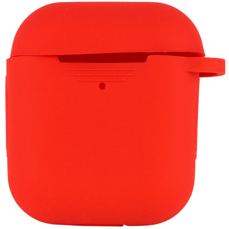

Силіконовий футляр для навушників Airpods Slim Circle (Червоний / Red) 1108168