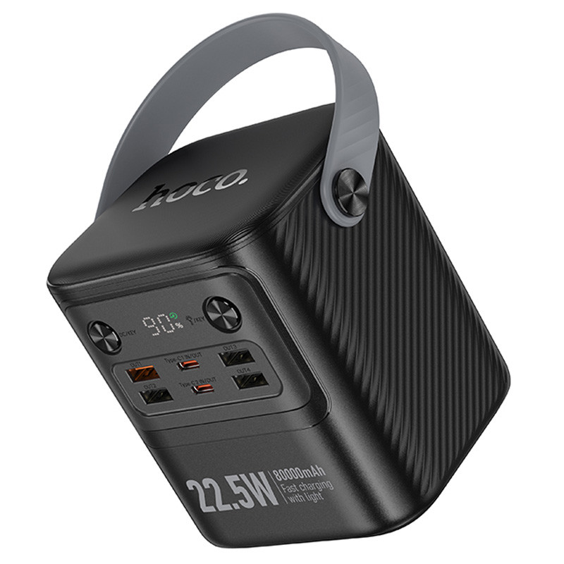 Купить Power Bank Hoco 80000 mAh J152 Tough 22.5W+PD20W (Black) на vchehle.ua