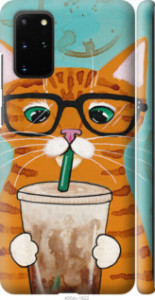 Чехол Зеленоглазый кот в очках для Samsung Galaxy S20 Plus