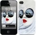 Чехол Девушка акварелью для iPhone 4