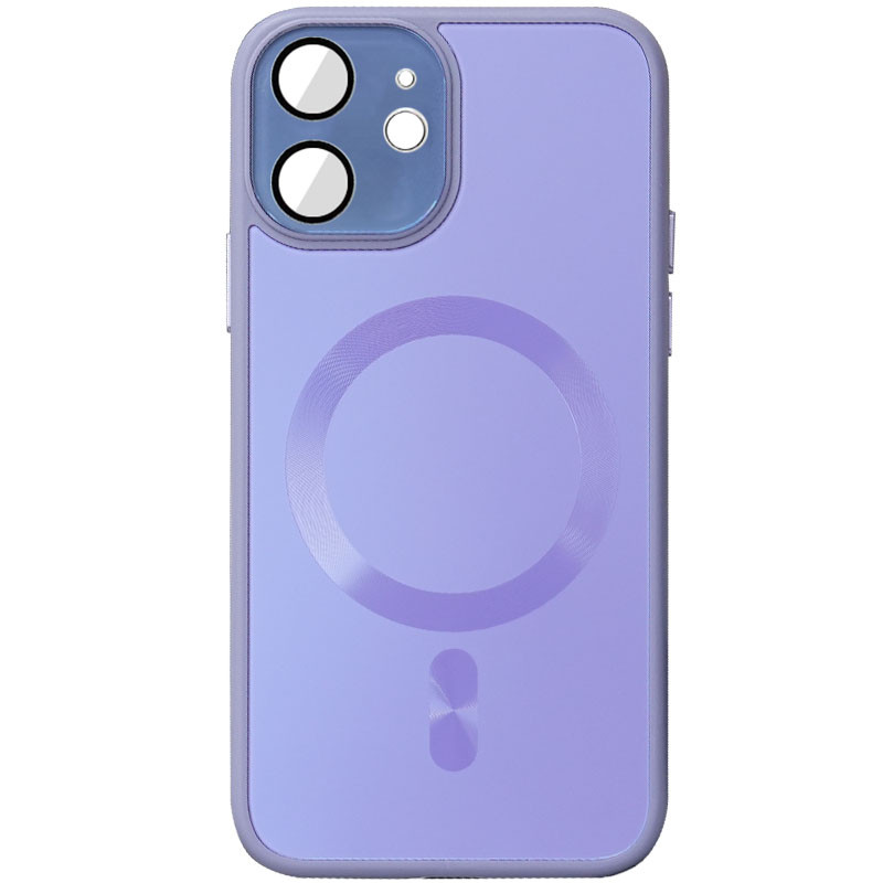 Чохол TPU+Glass Sapphire Midnight with Magnetic Safe на Apple iPhone 12 (6.1") (Бузковий / Dasheen)