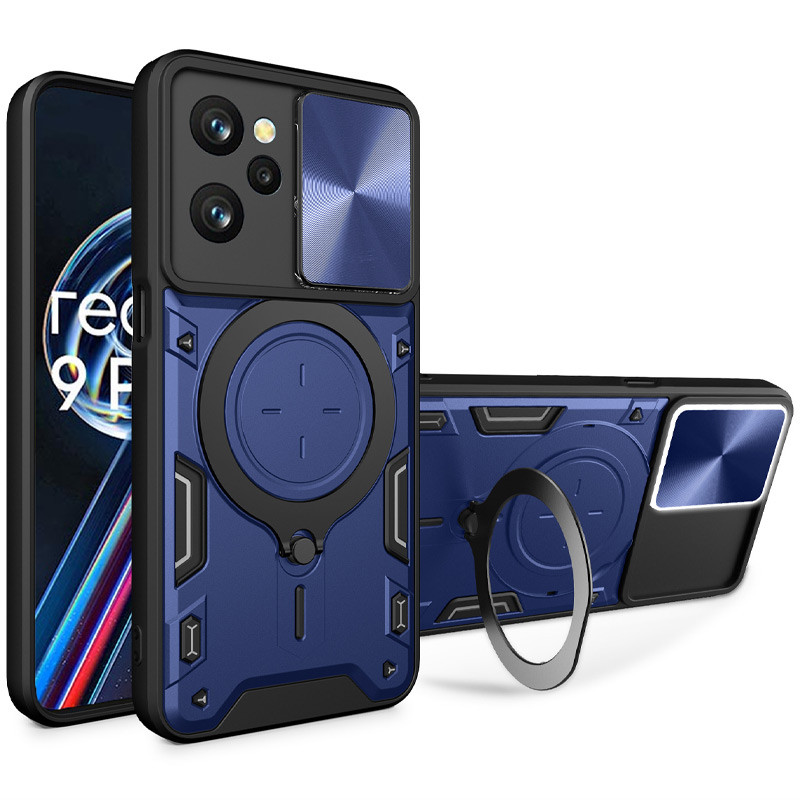Удароміцний чохол Bracket case with Magnetic на Xiaomi Poco X5 Pro 5G / Note 12 Pro 5G (Blue)
