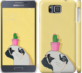 

Чехол Мопс с кактусом для Samsung Galaxy Alpha G850F 795352