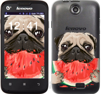 

Чохол Мопс і кавун на Lenovo A300 843549