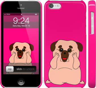 Чехол Весёлый мопс для iPhone 5c