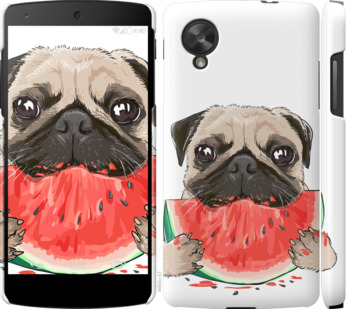 

Чохол Мопс і кавун на LG Nexus 5 843631