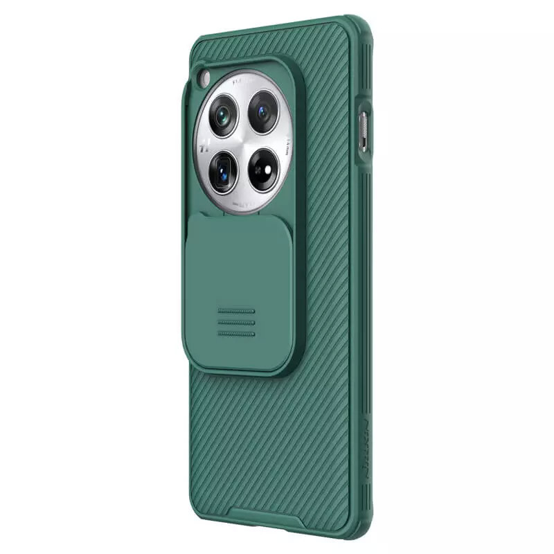 Фото Карбоновая накладка Nillkin CamShield Pro для OnePlus 12 (Deep Green) на vchehle.ua