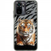 TPU+PC чехол TakiTaki Magic glow для Xiaomi Redmi Note 10 / Note 10s (Tiger on the ground / Black)