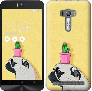 

Чехол Мопс с кактусом для Asus ZenFone Selfie ZD551KL 795896