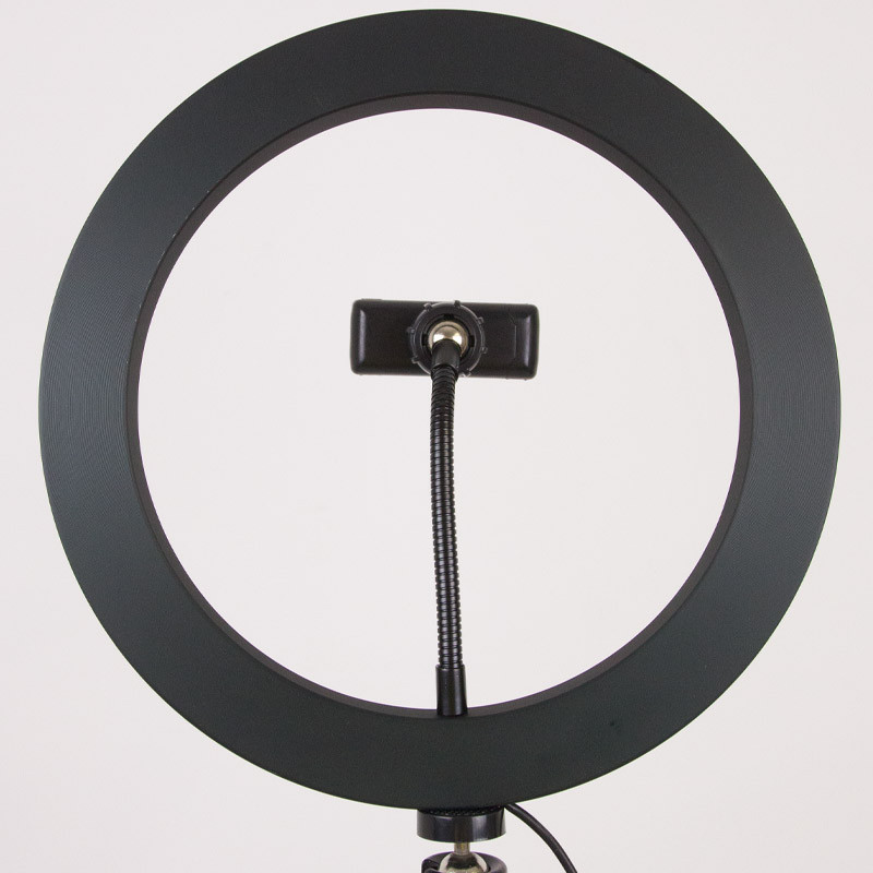 Фото Кольцевая светодиодная LED лампа Flat Ring 8" (Black) на vchehle.ua