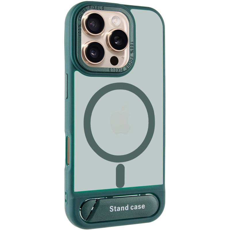 TPU+PC чехол Stand case для Apple iPhone 16 Pro Max (6.9") (Green)