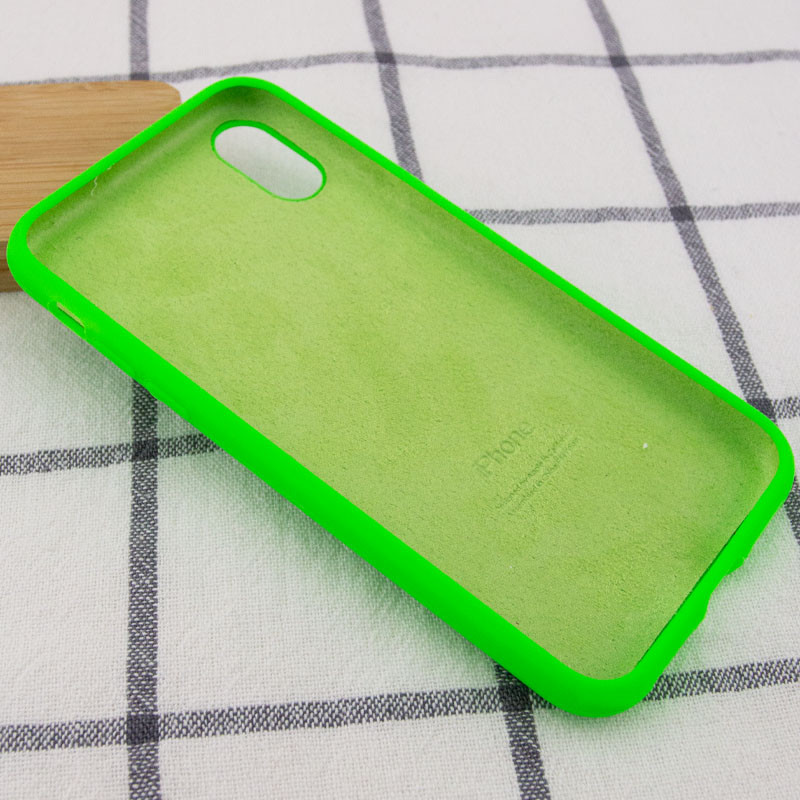 Фото Чехол Silicone Case Full Protective (AA) для Apple iPhone XS Max (6.5") (Зеленый / Neon green) в магазине vchehle.ua