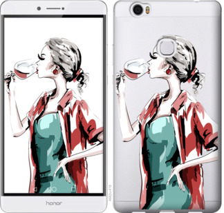 

Чехол Девушка с бокалом для Huawei Honor Note 8 841749