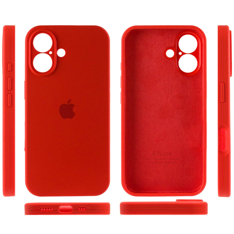 Заказать Чехол Silicone Case Full Camera Protective (AA) для Apple iPhone 16 (6.1") (Красный / Red) на vchehle.ua