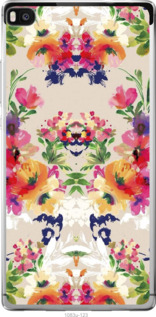 

Чехол Цветочный узор для Huawei Ascend P8 1389555